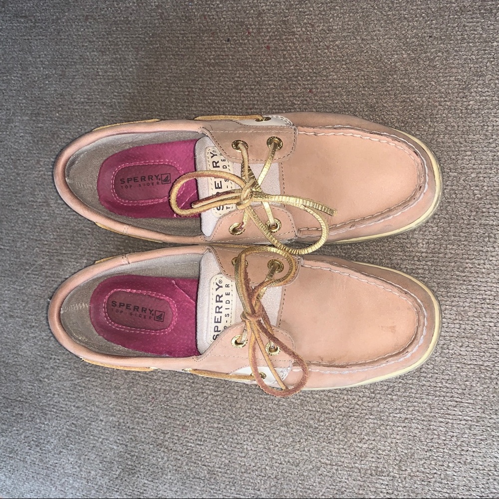 Gold sparkle sperrys